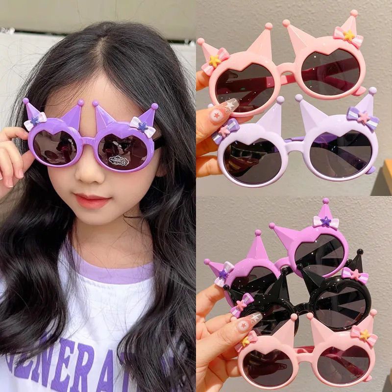 Tablet Cute Accessories - 귀여운 만화 선글라스 카와이 해골 리본