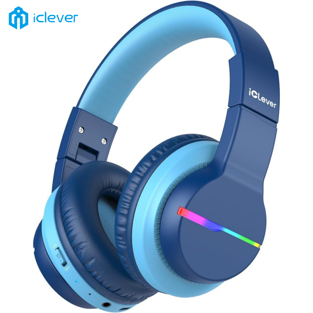Wired Earphone Lightning - iClever BTH12 어린이용 블루투스 헤드폰, 85시간