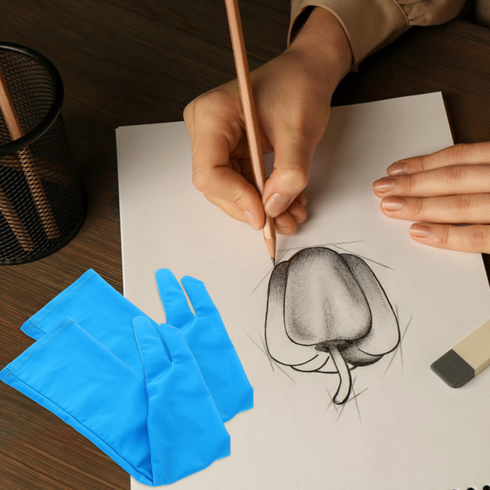 1켤레, 디지털 아트용 두 손가락 보호 드로잉 장갑,  - Drawing Glove Artist 리뷰 및 가격