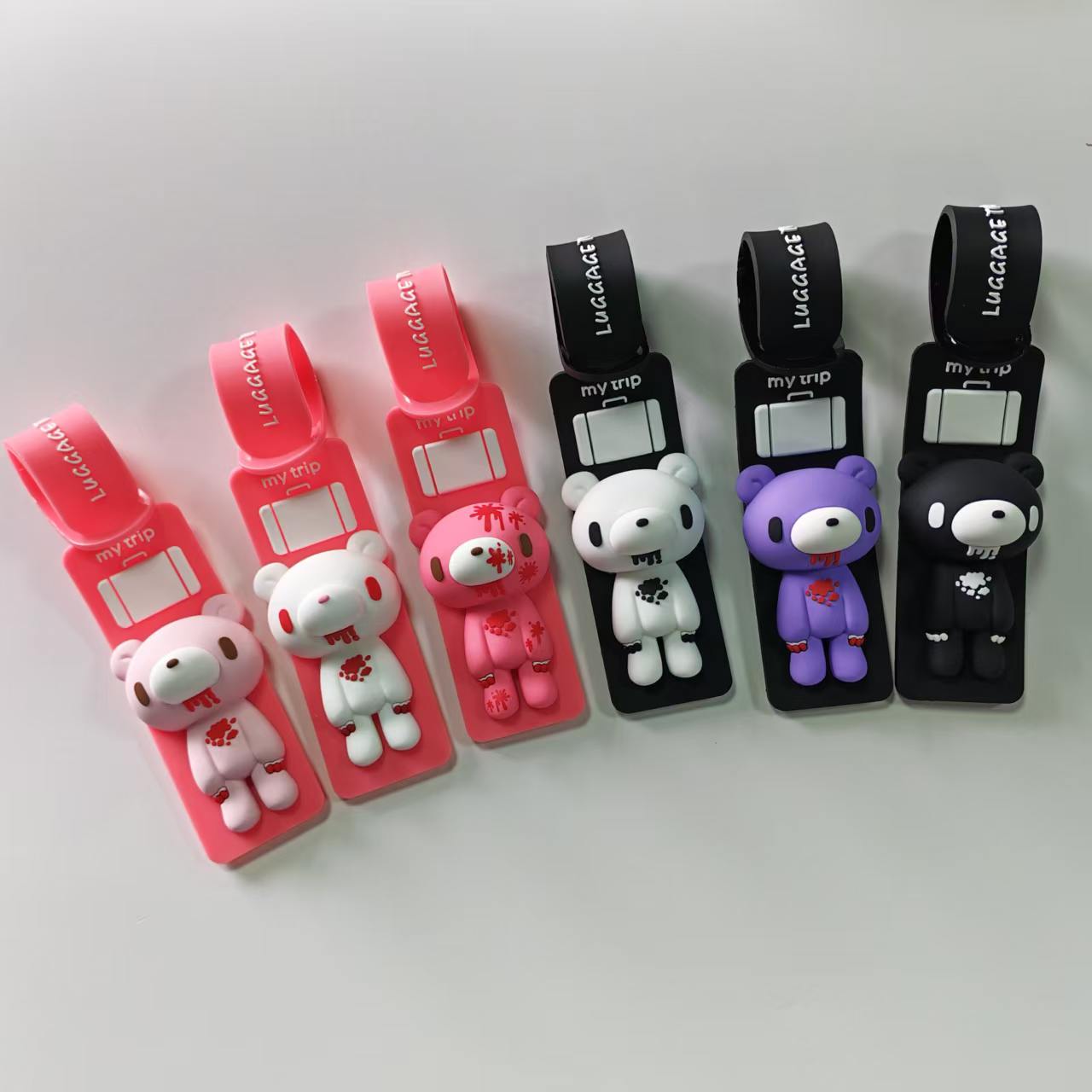 귀여운 만화 곰 실리콘 러기지 태그, 분실 방지 여행  - Tablet Cute Accessories 리뷰 및 가격