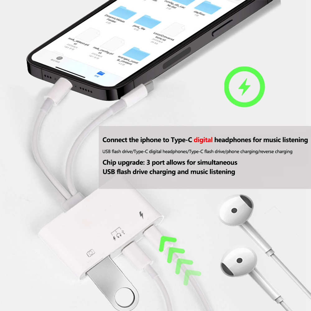2 in 1 라이트닝 타입 C to USB OTG 카메 - Wired Earphone Lightning 리뷰 및 가격